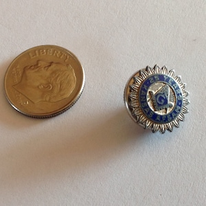 Vintage Masonic Kansas AF & AM Mason 25 Year Lapel Pin image 1