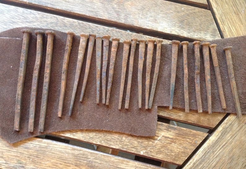 Antique Square Head Rusty Barn Nails Etsy