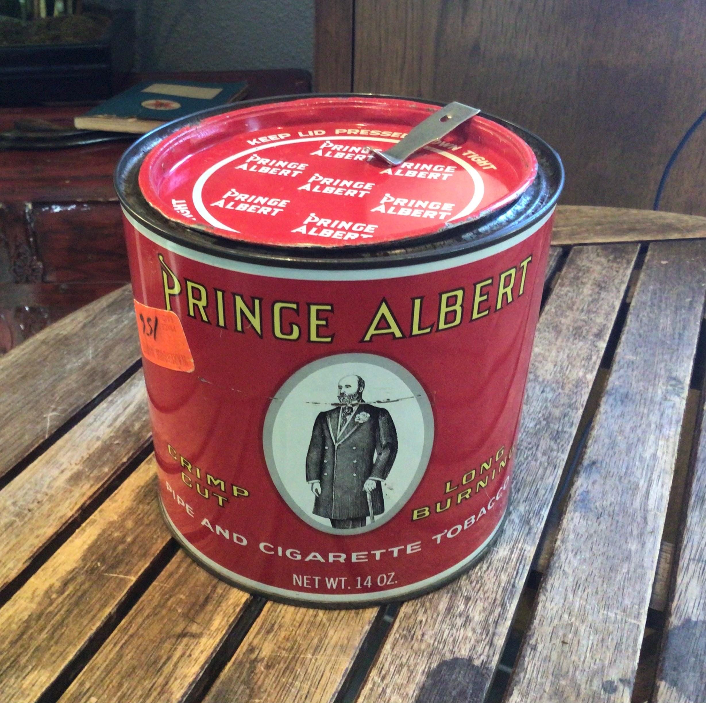 Vintage Prince Albert 14 Oz. Tobacco Tin Crimp Cut