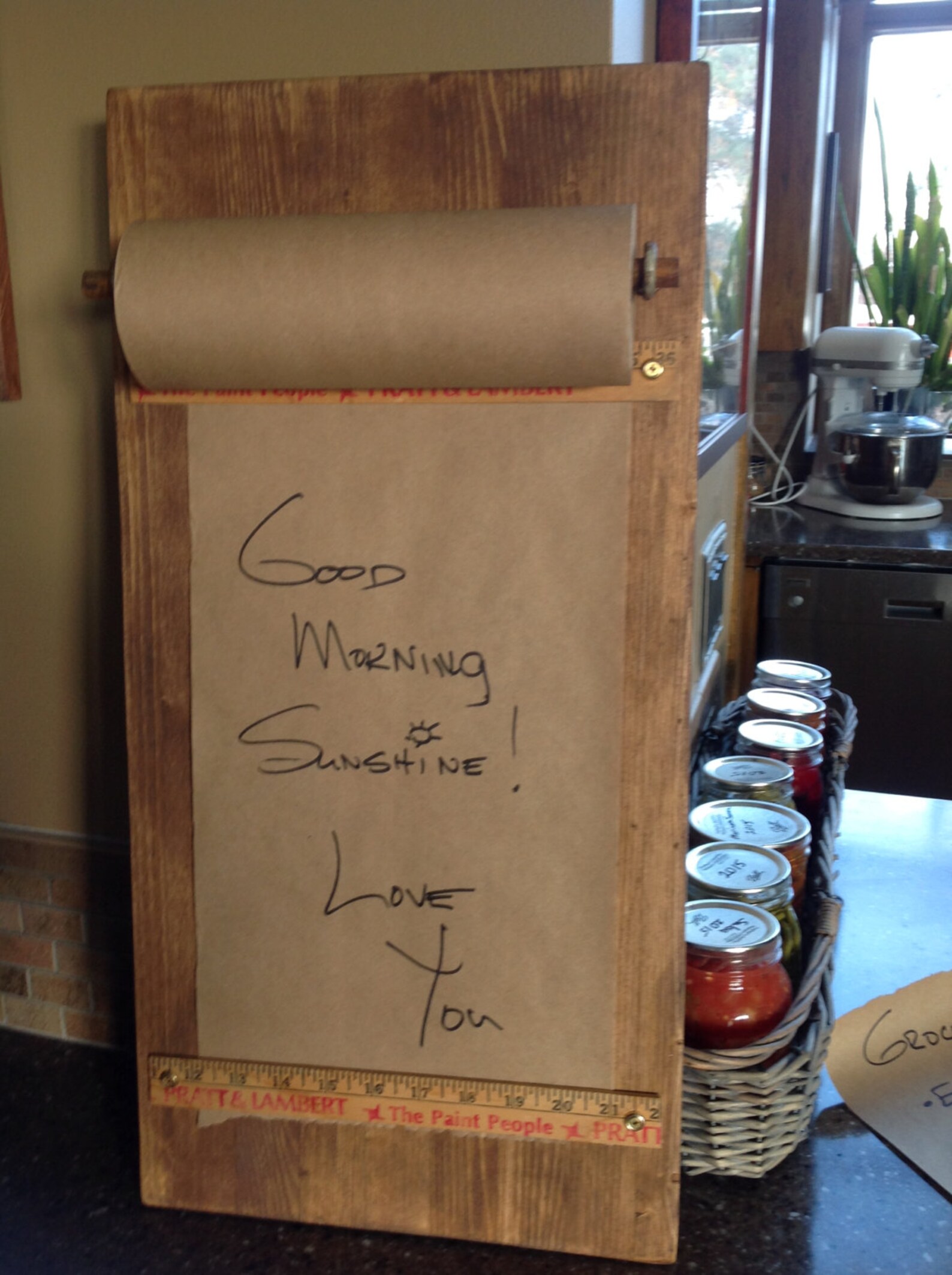 Kraft Paper Roll Wall Mounted Message Board/grocery List Etsy