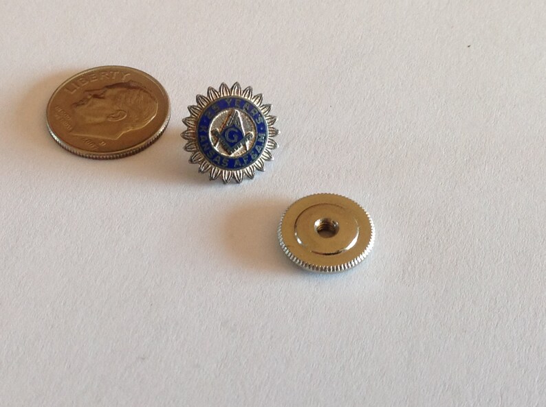 Vintage Masonic Kansas AF & AM Mason 25 Year Lapel Pin image 4