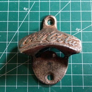 Vintage Coca Cola Wall Mount Bottle Opener STARR X PAT 1925 Brown Co 2