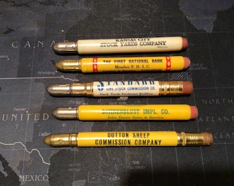 Lot of (5) Vintage BULLET PENCILS - H