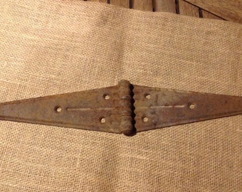 Antique Vintage Iron Strap Hinge - A