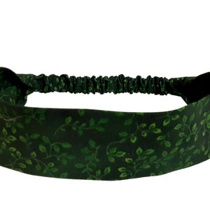 Green Narrow Hair Band, Skinny Headband for Women and Girls, Preppy Narrow Hair Band, Cotton Headband with Elastic Back, Retro Headband