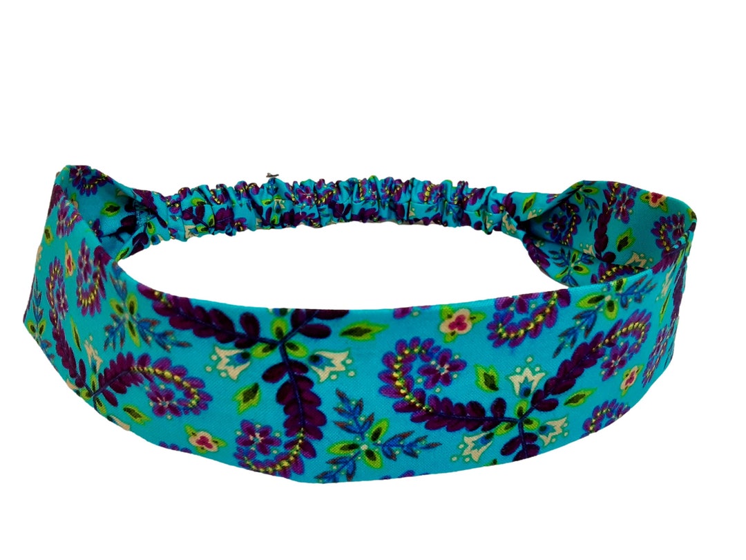 Retro Fabric Headband With Elastic Back Skinny Hair Band for Etsy