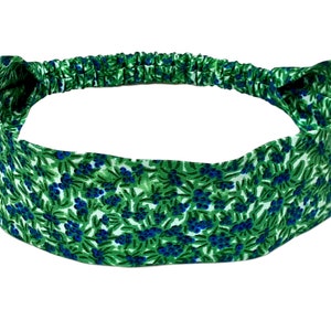 Rifle Paper Co. Narrow Headband for Women and Teens, Preppy Retro Headband, Soft Cotton Hair Band with Elastic Back