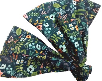 Wide Bandana Head Scarf, Boho Headband, Rifle Paper Co Fabric Headband, Amalfi Herb Garden, Hair Loss, Nurses, Food Service
