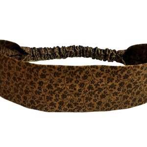 Brown Narrow Hair Band, Preppy Headband,Retro Skinny Headband for Women and Girls, Neutral, Headband with Elastic Back, Workouts, Yoga