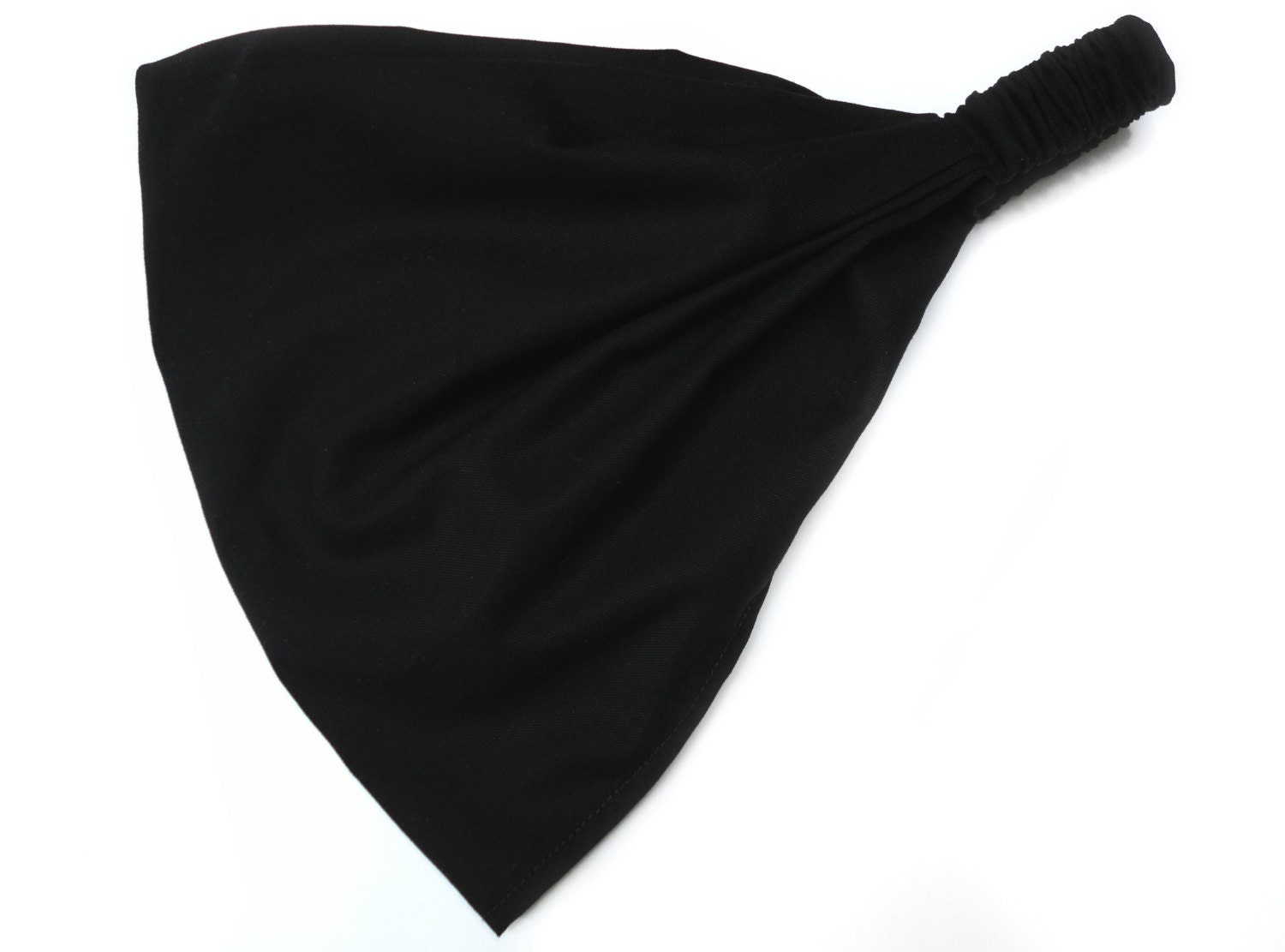 Black Bandana Headband in Wide or Extra Wide Hair Loss Boho Etsy