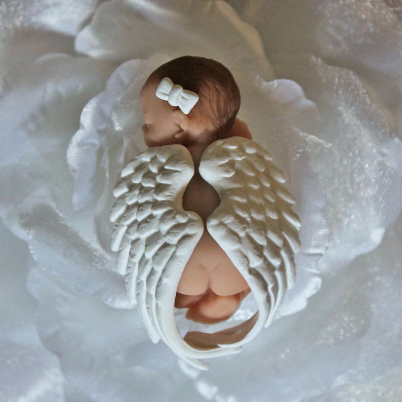 baby/'s room decoration Baby angel birth gift Baby figurine fimo newborn baby shower baby cake topper baptism cake topper
