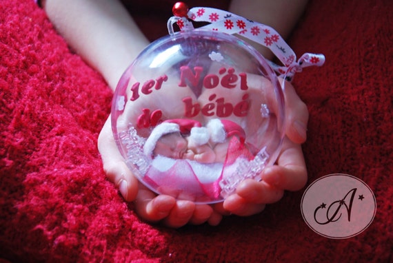 Boule premier Noël de bébé boule de Noël personnalisée  Etsy