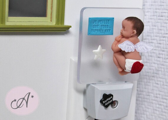 Veilleuse Deuil Perinatal Veilleuse Bebe Ange Je Veille Sur Etsy