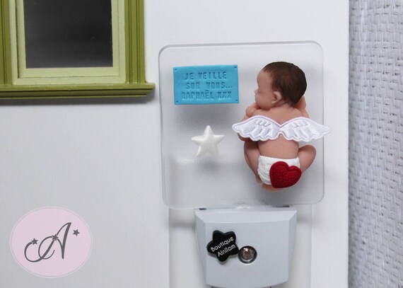 Veilleuse Deuil Perinatal Veilleuse Bebe Ange Je Veille Sur Etsy France