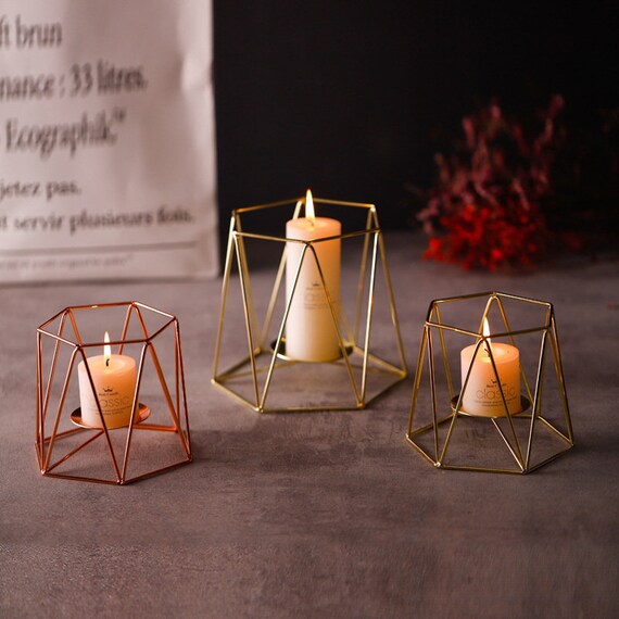 Ins Nordic Geometric Candlestick Metal Crafts for Party Home Decoration L&6 Ins Nordic Geometric Candlestick Metal Crafts for Party Home Decoration L&6