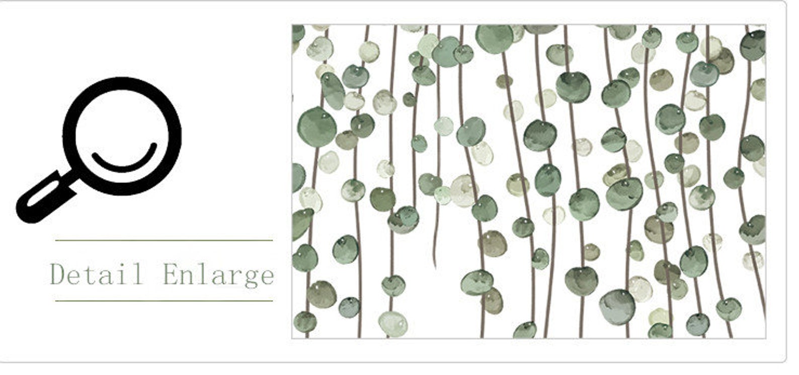 Hanging dark green leaves vine wall decal natural plants Wall Etsy