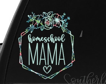 Homeschool Mama Car Decal, Mom Yeti Cup Stickers, Gift for Mom, Homeschooling Gift, Homeschool Momma Laptop Vinyl Decal, Momma Stickers
