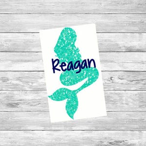 Mermaid Decal, Mermaid Name Decal, Monogram Decal, Personalized Gift, Yeti Decal, Gift for Her, Mermaid Gift, Car Decal, Yeti Cup