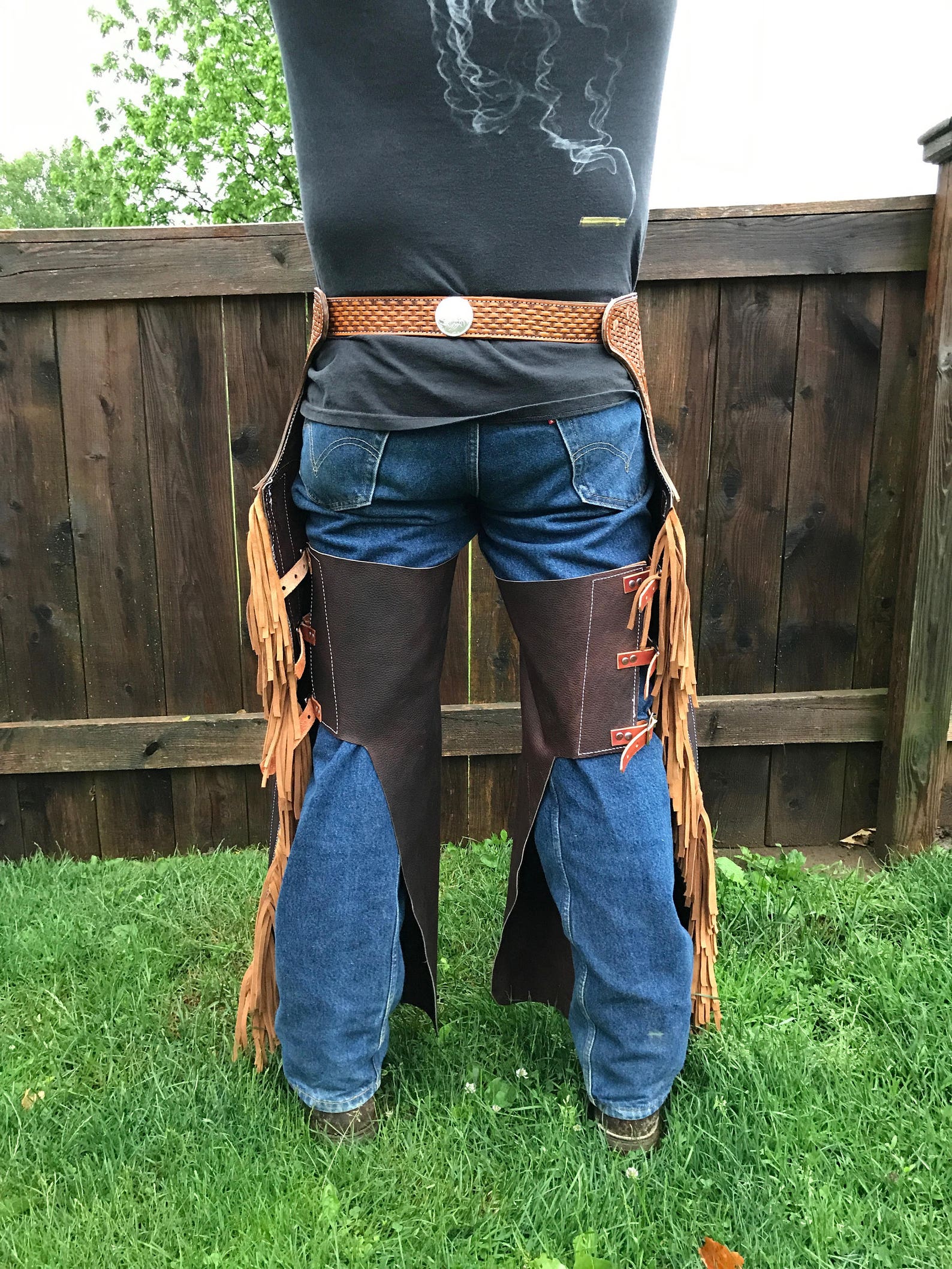 Custom western leather chaps Etsy
