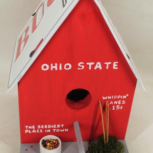 Ohio State University Full Sized Hand Made Birdhouse