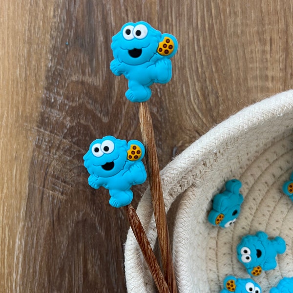 Cookie Monster, Knitting Needle stoppers, Point protector