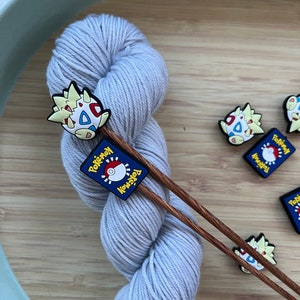 Duo Togepi and Pokemon Card, Knitting Needle stoppers, point protector