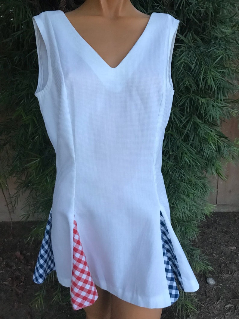 Vintage 1970s Quantum Brand Cotton Tennis Dress with Gingham Etsy