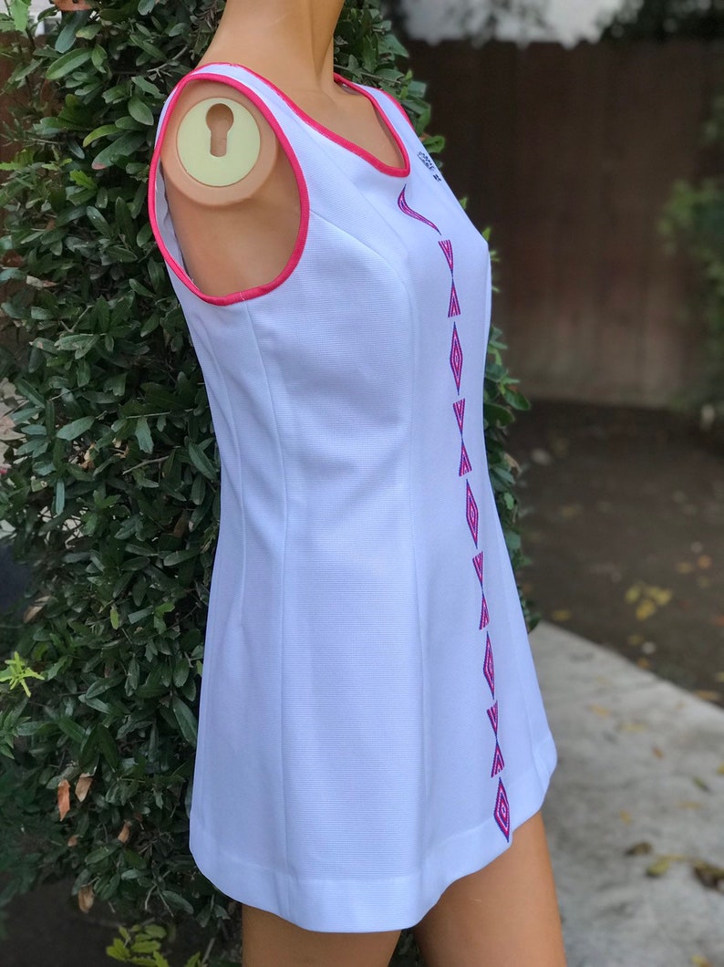 Vintage 1970s Polyester White Fred Perry Tennis Dress White - Etsy