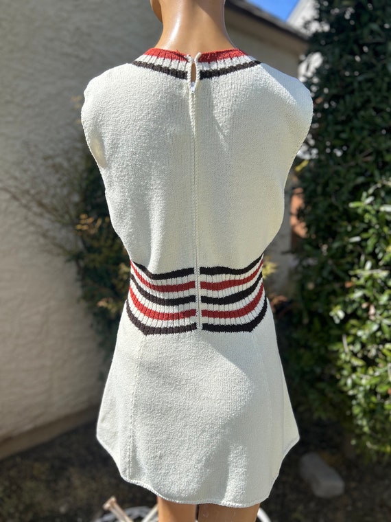 Vintage 1970s Hampton Court Knits Tennis Dress w … - image 2