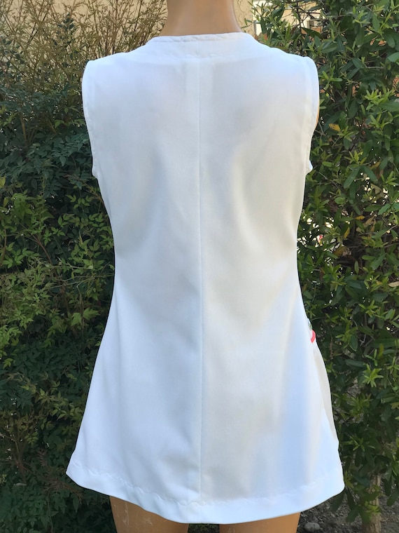 Vintage 1970s White Haymaker Chemise Lacoste Poly… - image 2
