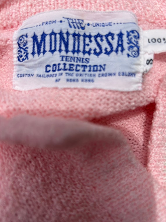 Vintage Mondessa Pink Tennis Sweater w Game Sayin… - image 8