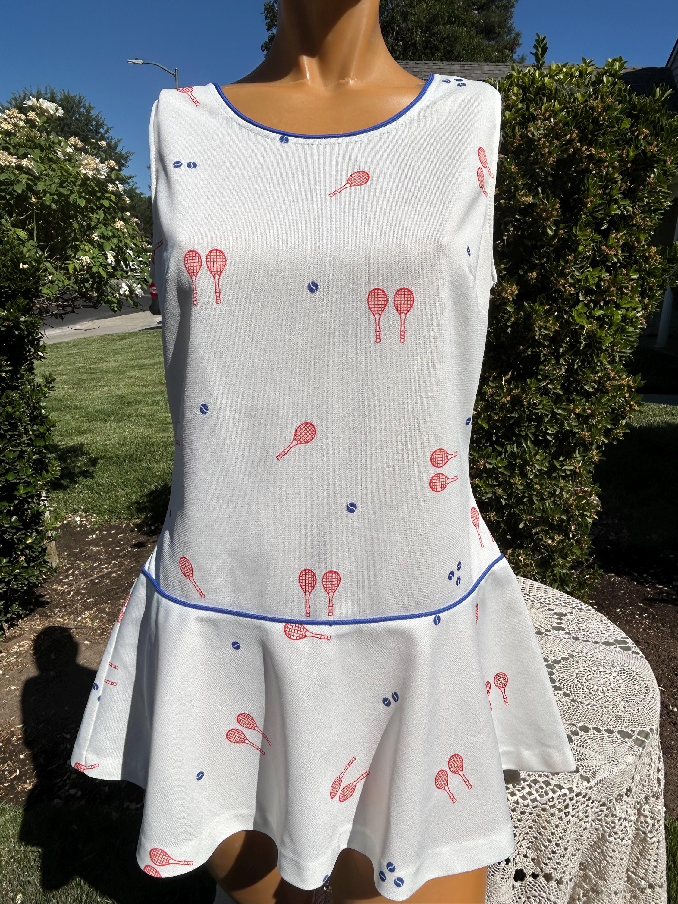 chinese dress ladies White Lace Tennis Dress with Vintage Drop-Waist Silhouette – Laurel Canyon  Tennis Club main image 1