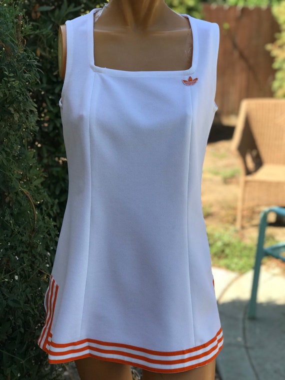 Vintage 1970s Polyester Adidas Tennis Dress w Oran