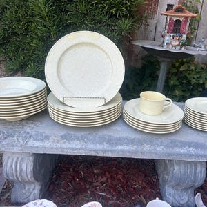 Mikasa  Ultrastone Speckled Yellow Dinner Plates ,Salad Plates, Bread Plates,Bowls , Cup,  Priced Individually