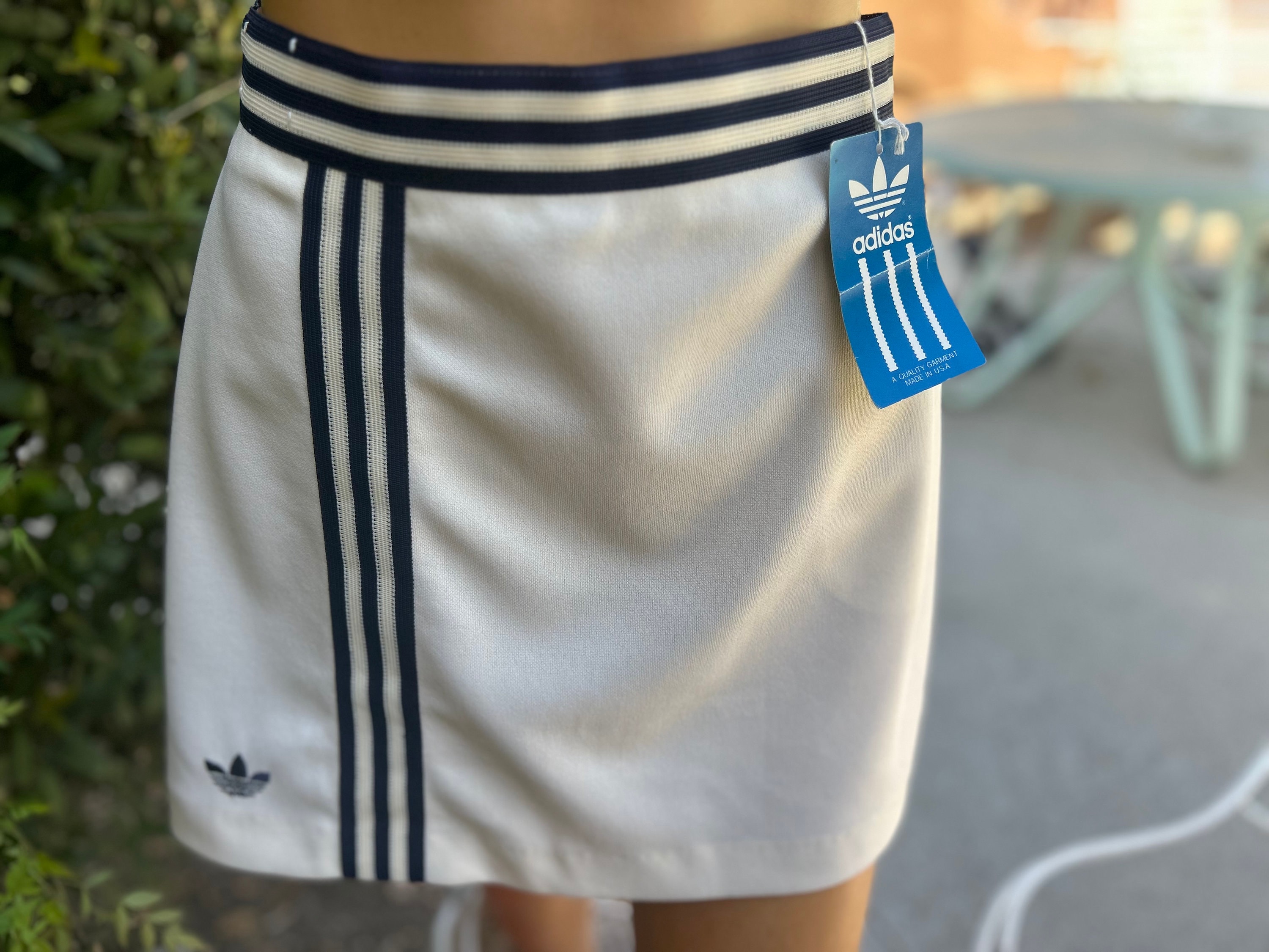 ★adidas★ 70s skirt navy Vintage 1970s Adidas Polyester Tennis Skirt W Navy Blue