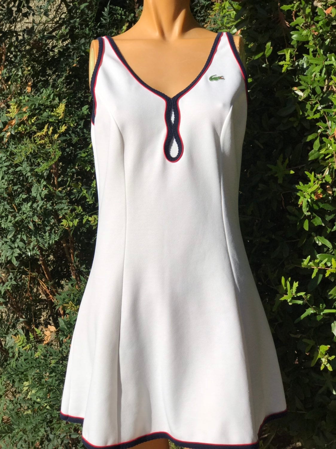 Vintage 1970s Polyester Chemise Lacoste White Tennis Dress w Etsy
