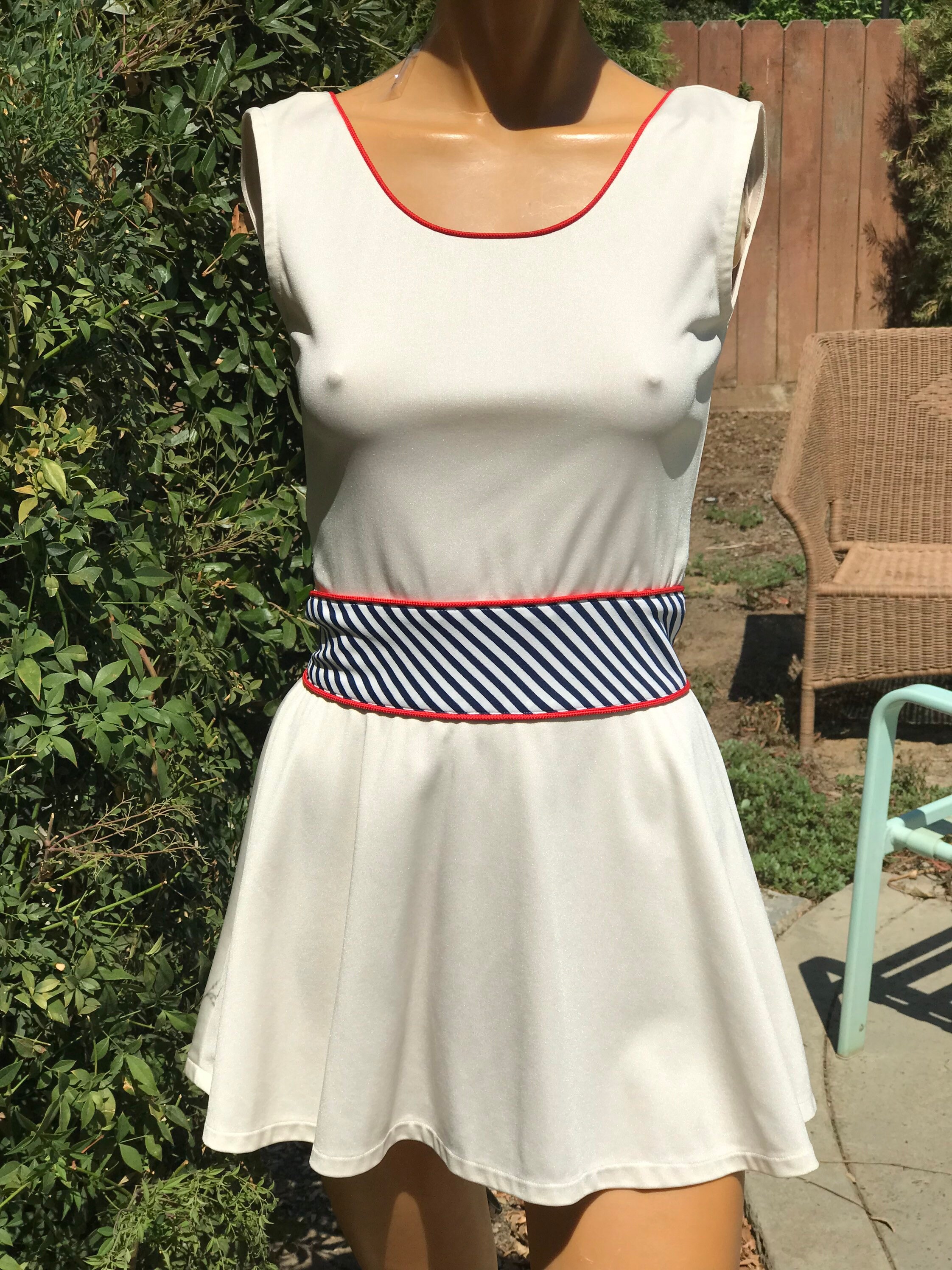 vintage tennis dress Cypress Magic Collective A tennis dress inspired by the freedom and memories of the 1970s tennis culture Vintage 1970s Polyester Tennis Dress