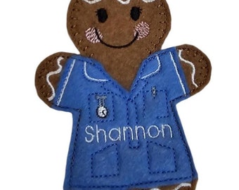 Medical Nursing Staff  Gingerbread Hanging Decoration/Keyring/Bag Charm/Magnet