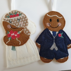 Bride and Groom, Wedding, Gingerbread Hanging Decoration