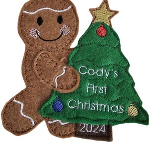 First Christmas Tree decoration 2024 Gingerbread hanging decoration