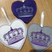 Platinum Crown Jubilee Heart felt Hanging Decorations