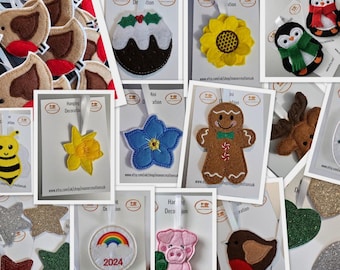 Mini, regalo de calendario de adviento, decoración colgante petirrojo, hombre de jengibre, pudín, bastones de caramelo,