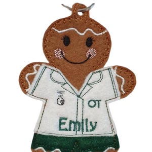 Occupational therapists, Physiotherapists, medical staff Gingerbread Hanging Decoration/Keyring/Bag Charm/Magnet