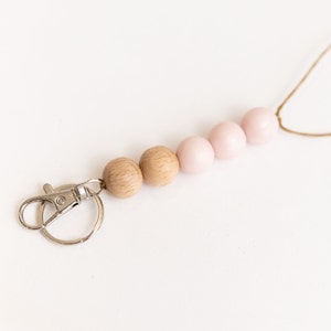 Teacher Beaded Lanyard | ID Badge Lanyard | Silicone Beaded Lanyard | Breakaway Lanyard Necklace | Teacher Gift | Nurse Gift | Student Gift