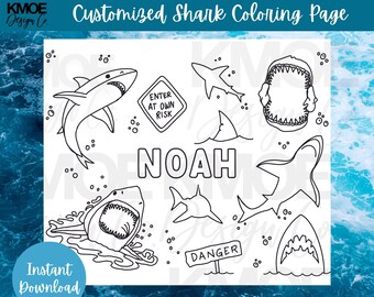 baby shark coloring sheet etsy