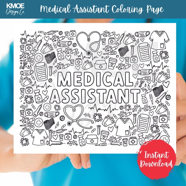 Medical Assistant Coloring Page Medical Assistant Week Medical Assistant Gifts Hospital Coloring Pages Coloring Sheet Appreciation MA
