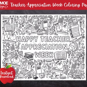 Teacher Appreciation Week Coloring Page Teacher Appreciation Week ...