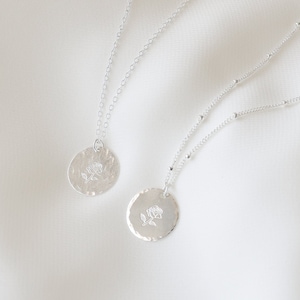 Silver Rose Necklace - Sterling Rose Pendant, Silver Rose Necklace, Rose Jewelry, Romantic Gifts, Gifts for gf, Rose Medallion |SSN00003