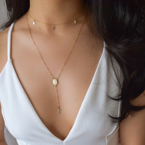 Cheap gold rosary necklace hotsell