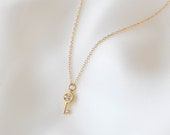 ネックレス・ペンダント roaju glisten key necklace 5BNY823 FIZIZDH Men's Stainless Steel Key Pendant Necklace, Unisex